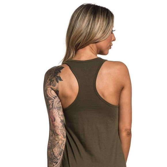 Sullen , small military green racer back tank - Picture 2 of 7